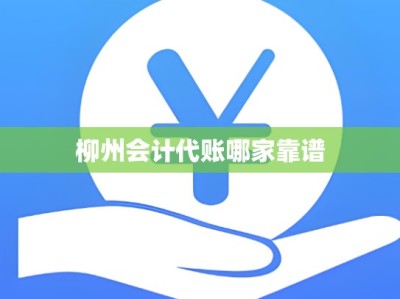 柳州会计代账哪家靠谱