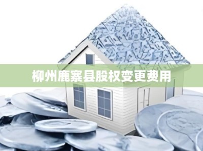 柳州鹿寨县股权变更费用